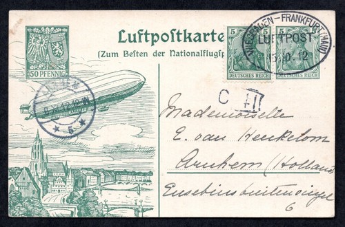 Germany 1912 zeppelin air mail - air,