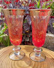 2 Vintage Interglass Marbled