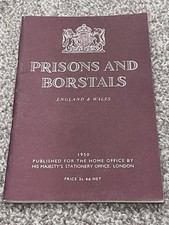 Prisons and Borstals England & Wales 1950 Home Office HMSO Revised Edition