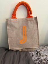 Letter J Canvas Jute Small