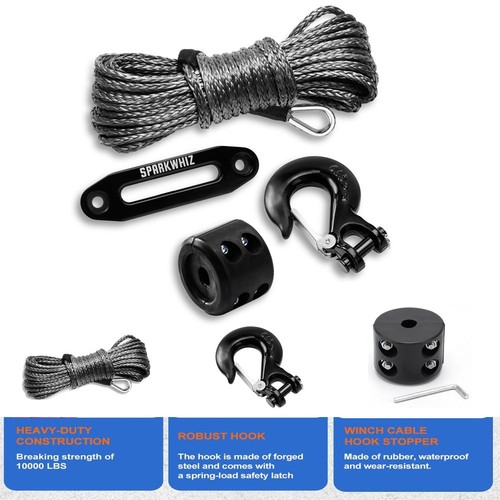 New synthetic winch rope kit - winch,