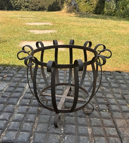 Vintage wrought iron plant - vintage,