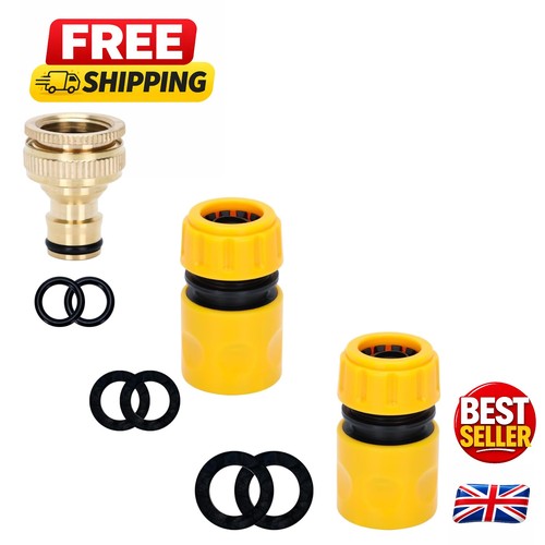 Brass hose tap - 2-in-1,
