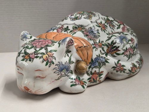 Chinese large cat figurine - chinese,