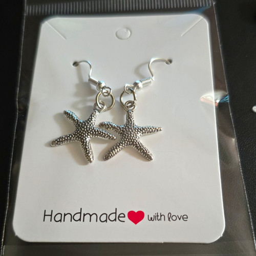 Handmade silver starfish beach - starfish,