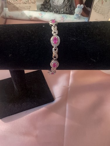Sterling silver pink topaz - pink,