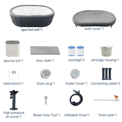 Hot tub inflatable - tub, oval