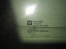 VECTRA C 1.9 SRI 2005 5DR CDTI  NSR PASSENGER REAR QUARTER LIGHT GLASS 