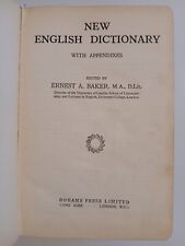 New English Dictionary Passing Show Edition Ernest A Baker HB 1st 1932 Odhams