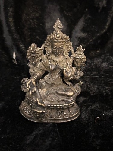 Green tara brass - green, statue