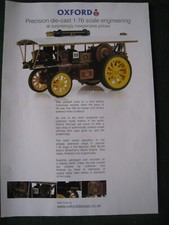 OXFORD DIECAST 1922 BURRELL SCENIC SHOWMAN'S STEAM ENGINE ADVERT A4 SIZE FILE 24