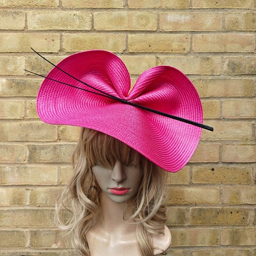 Hot pink fascinator - hot,