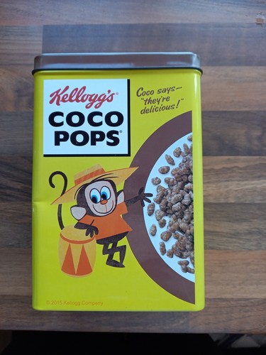 Kelloggs coco pops cereal - pops, tin
