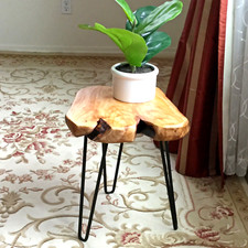 Greenage Cedar Root Table – Natural Edge Stool, Side Table or Nightstand 21" H