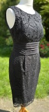 BLACK BEADED LACE DRESS BY