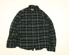 Zara Men’s Green Plaid Flannel Button-Up Shirt XL