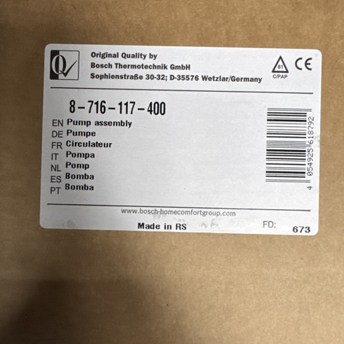 Worcester bosch pump - bosch,