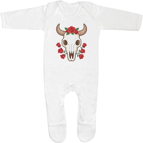 Cow skull with roses - 'cow, baby
