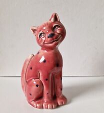 Vintage Cat Ornament Pink Rare