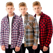 New Mens Padded Quilted Fleece