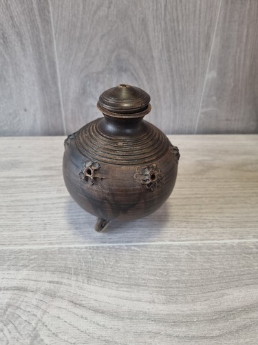 Studio pottery lidded incense - studio,
