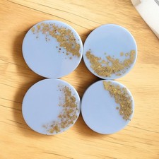 Handmade White & Gold Leaf