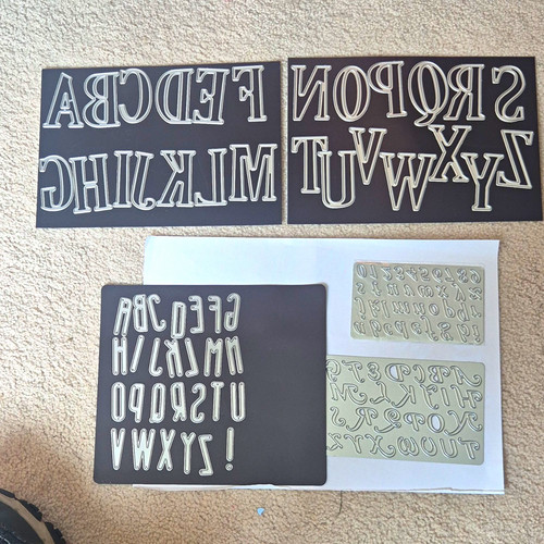 Alphabet letter stencils set - letter,