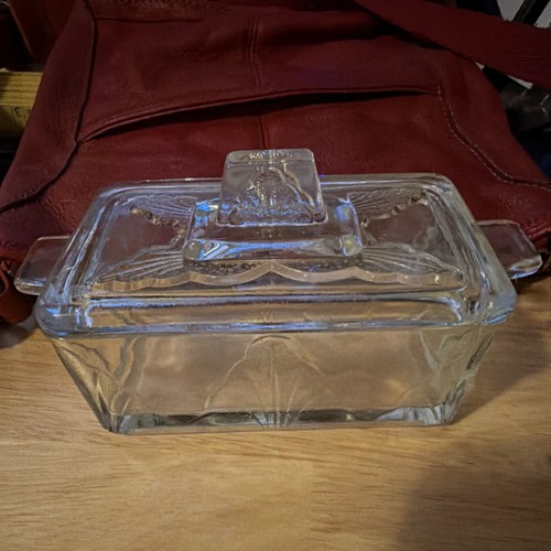 Vtg butter dish lid england - dish/lid,