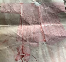 3PLY BABY CARDIGAN (MATINEE COAT).ANY COLOUR.SIZES 36 and 51 cm.KNITTED TO ORDER