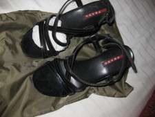 Prada BLACK PATENT  wedge heel