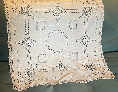 Vintage white cotton lace - vintage,