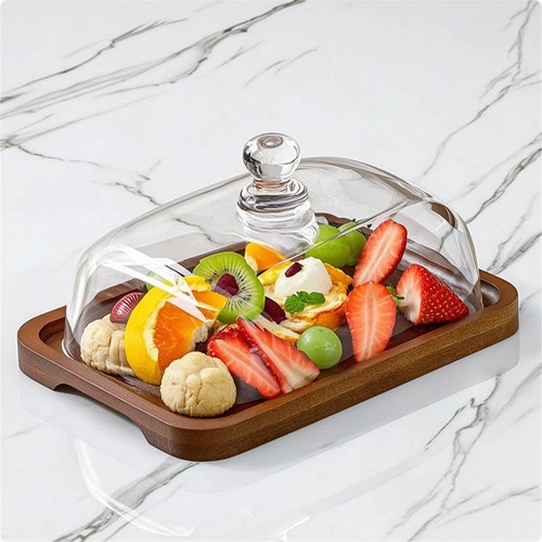 Rectangular dessert plate with - dessert,