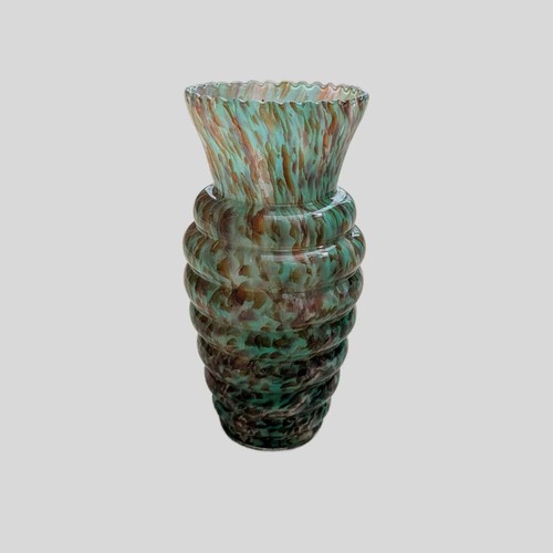 Rippled hand blown - art, glass