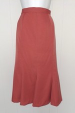 Vintage 1980's Coral Pink Godet skirt. Size 14.