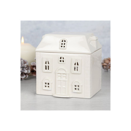 White ceramic house - ceramic, oil