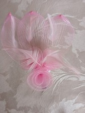 New Unworn Small Pink Fascinator On Clip Feathers Ladies Day Races Weddings 