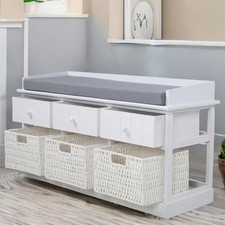 Storage Bench with 3 Drawers