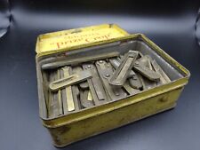 Tin of 59 vintage brass organ reeds for spare/repairs