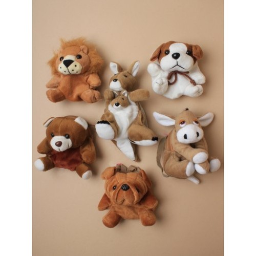 Soft animal plush purse - plush, teddy