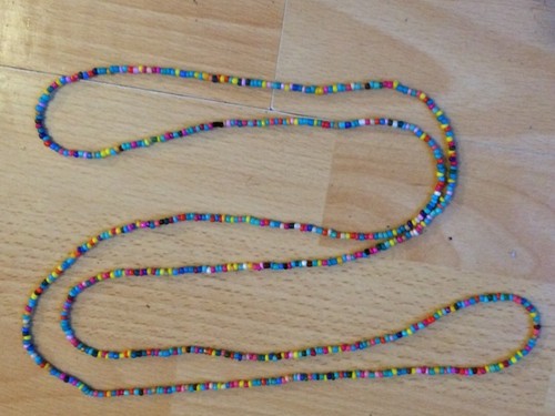 Rainbow seed bead - seed, long