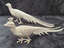 Vintage/Antique Pair of Silver Plated Model Pheasants - Table Decorations