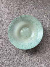  Monart mottled bowl  green and  copper 15cm