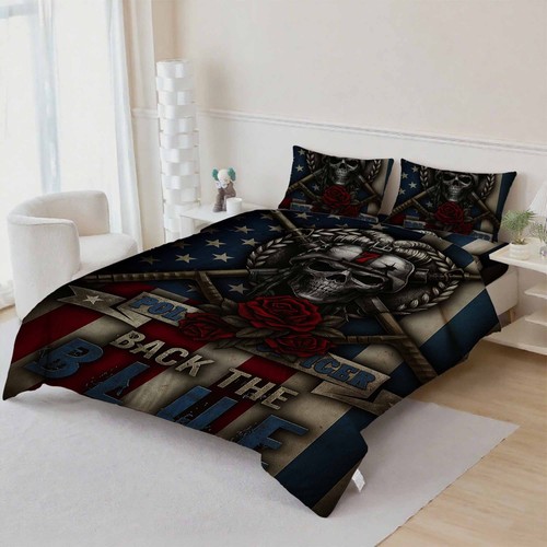 Skull theme quilt cover set - 3d,
