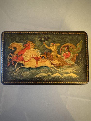 Vintage signed russian kholuy - vintage,