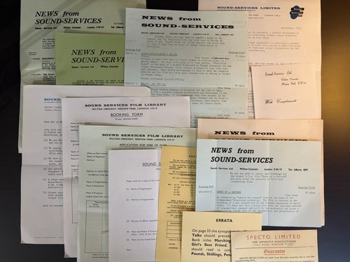 1962 sound services - 1962-63, sound-services