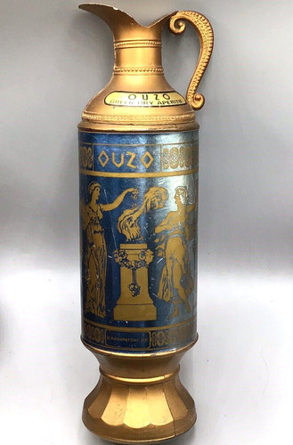Vtg ouzo bottle greek - vtg,