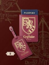 D - Gryffindor, Harry Potter UK EU Passport Cover Leather Wallet & Luggage Tag