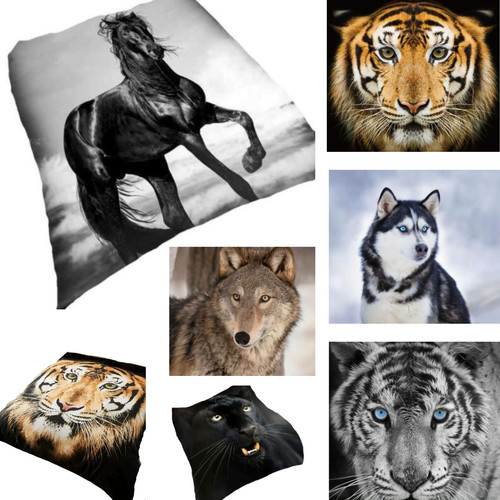 Animal print faux fur throw - animal,