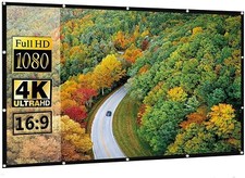 100'' Portable Foldable Projector Screen 16:9 Screen Home Cinema Backyard Movie 