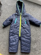 Ted Baker Boys Footless Pram Suit 9-12 Months. Navy Blue. Great Condition.